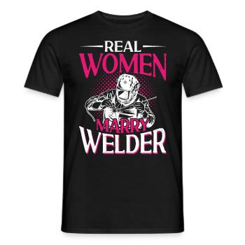 Welder Welding Wife Marriage - Männer T-Shirt - Schwarz - Vorne - AI Model Male 178 light (178cm)