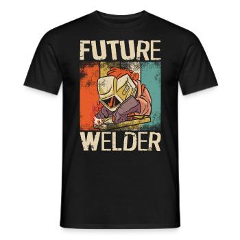 Soudeur Soudeur Vintage Rétro - T-shirt homme - noir - Devant - AI Model Male 178 light (178cm)