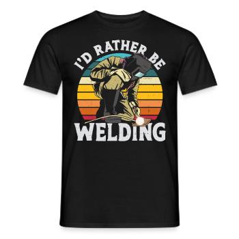 Soudeur Soudeur Vintage Rétro Je voudrais - T-shirt homme - noir - Devant - AI Model Male 178 light (178cm)