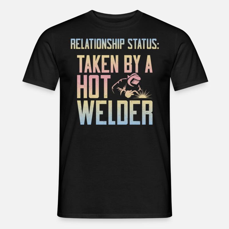 Welder Welding Girlfriend - Männer T-Shirt - Schwarz