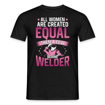 Welder Welding Female Welder All - Männer T-Shirt - Schwarz - Vorne - AI Model Male 178 light (178cm)