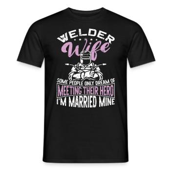 Welder Welding Marriage Wedding - Männer T-Shirt - Schwarz - Vorne - AI Model Male 178 light (178cm)