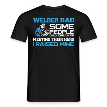 Welder Welding Father Vintage - Männer T-Shirt - Schwarz - Vorne - AI Model Male 178 light (178cm)