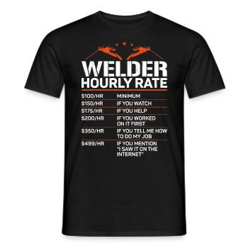 Welder Welding Vintage Welder - Männer T-Shirt - Schwarz - Vorne - AI Model Male 178 light (178cm)