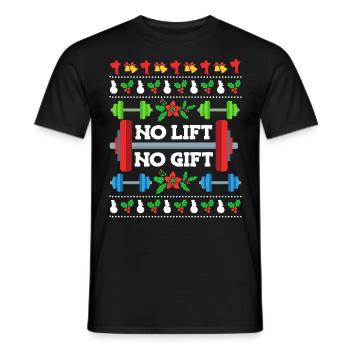 Weight Training Trainer No Lift no Gift Dumbbell - Men's T-Shirt - black - Front - AI Model Male 178 light (178cm)