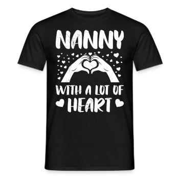 Nounou avec beaucoup de cœur meilleure assistante maternelle - T-shirt homme - noir - Devant - AI Model Male 178 light (178cm)