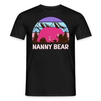 Mama bear Nanny bear Tagesmutter - Männer T-Shirt - Schwarz - Vorne - AI Model Male 178 light (178cm)