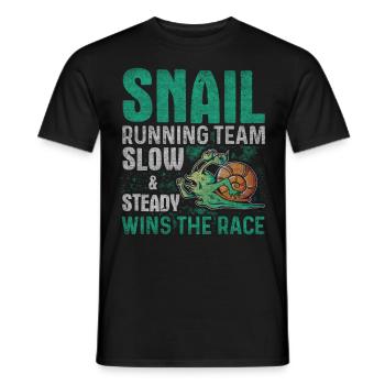 Équipe de course d’escargot Drôle de coureur d’escargot - T-shirt homme - noir - Devant - AI Model Male 178 light (178cm)
