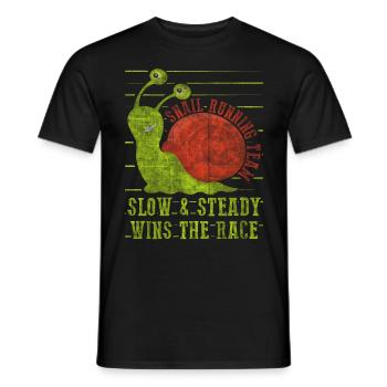 Équipe de course d’escargot Drôle de coureur d’escargot - T-shirt homme - noir - Devant - AI Model Male 178 light (178cm)