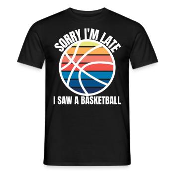Drôle de joueur de basket-ball - T-shirt homme - noir - Devant - AI Model Male 178 light (178cm)