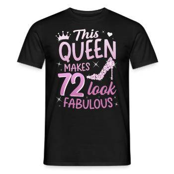 Cette reine fait 72 look Fabuleux 72e anniversaire - T-shirt homme - noir - Devant - AI Model Male 178 light (178cm)