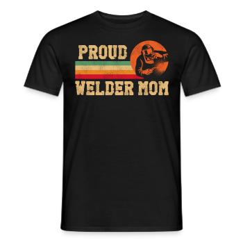 Soudeur Soudeur Maman Maman Vintage - T-shirt homme - noir - Devant - AI Model Male 178 light (178cm)