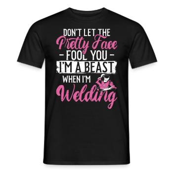 Welder Welding Female Welder - Männer T-Shirt - Schwarz - Vorne - AI Model Male 178 light (178cm)