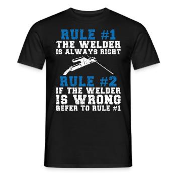 Soudeur Soudeur Vintage Règle #1 Le - T-shirt homme - noir - Devant - AI Model Male 178 light (178cm)