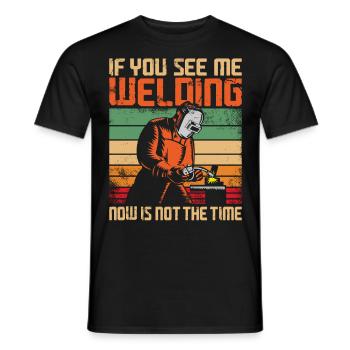 Soudeur Soudeur Vintage Rétro Si - T-shirt homme - noir - Devant - AI Model Male 178 light (178cm)