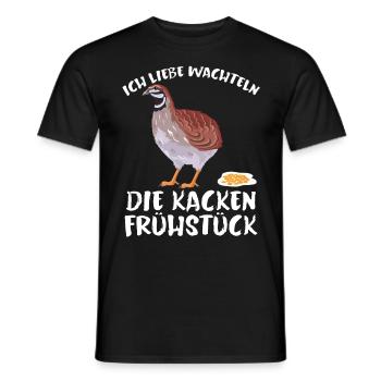 Ich Liebe Wachteln Lustiger Spruch Frühstück - Männer T-Shirt - Schwarz - Vorne - AI Model Male 178 light (178cm)
