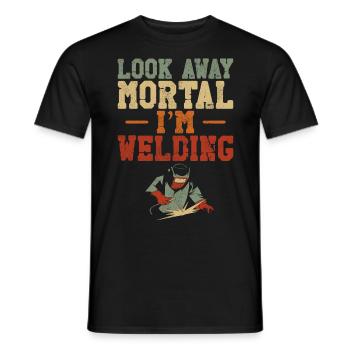 Welder Welding Vintage Retro Look - Männer T-Shirt - Schwarz - Vorne - AI Model Male 178 light (178cm)