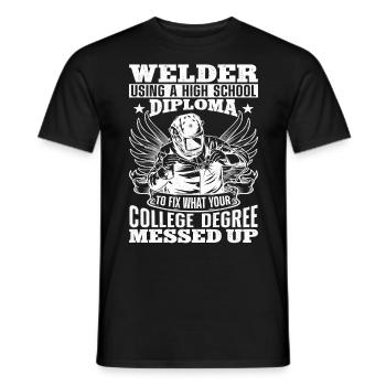 Welder Welding Vintage Welder - Männer T-Shirt - Schwarz - Vorne - AI Model Male 178 light (178cm)