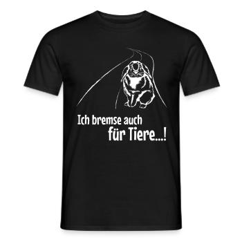 Ich Bremse Auch Für Tiere Kaninchen - Männer T-Shirt - Schwarz - Vorne - AI Model Male 178 light (178cm)