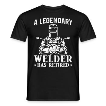 Welder Welding Retirement Vintage - Männer T-Shirt - Schwarz - Vorne - AI Model Male 178 light (178cm)