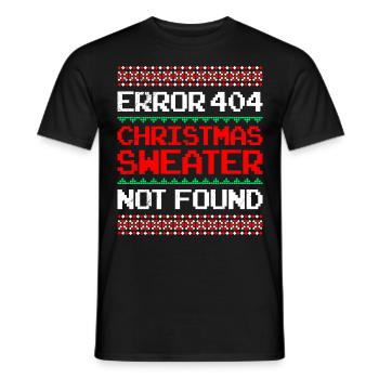 Erreur de chemise de Noël laide - T-shirt homme - noir - Devant - AI Model Male 178 light (178cm)