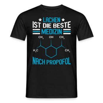 Lachen ist die beste Medizin Krankenschwester - Männer T-Shirt - Schwarz - Vorne - AI Model Male 178 light (178cm)