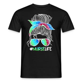 Nurse Life Ich bin Krankenschwester - Männer T-Shirt - Schwarz - Vorne - AI Model Male 178 light (178cm)