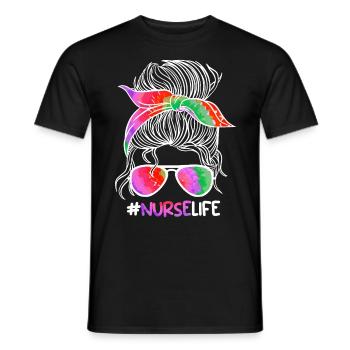 Nurse Life Ich bin Krankenschwester - Männer T-Shirt - Schwarz - Vorne - AI Model Male 178 light (178cm)