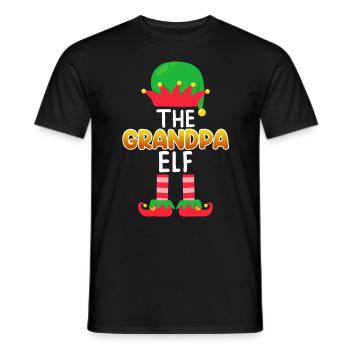 Opa Elfe Grandpa Elf - Men's T-Shirt - black - Front - AI Model Male 178 light (178cm)