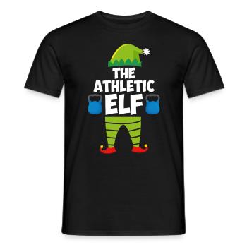 The Athletic Elf Weihnachten Leichtathletik - Männer T-Shirt - Schwarz - Vorne - AI Model Male 178 light (178cm)