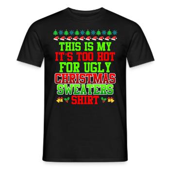 Ugly Christmas warme Weihnachten - Männer T-Shirt - Schwarz - Vorne - AI Model Male 178 light (178cm)