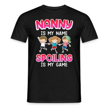 Avec moi tout le monde est gâté Je suis assistante maternelle - T-shirt homme - noir - Devant - AI Model Male 178 light (178cm)