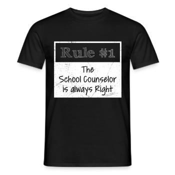 Rule no. 1 he is always right school counselor - Men's T-Shirt - black - Front - AI Model Male 178 light (178cm)