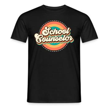 School support inclusion I am a school counselor - Men's T-Shirt - black - Front - AI Model Male 178 light (178cm)