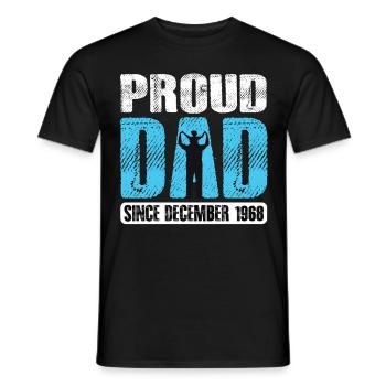 Proud Dad Since December 1968 - Männer T-Shirt - Schwarz - Vorne - AI Model Male 178 light (178cm)
