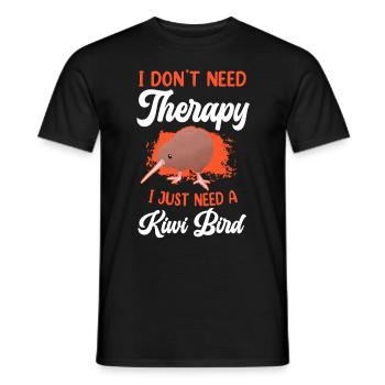Kiwi Vogel brauche keine Therapie Neuseeland Kiwi - Männer T-Shirt - Schwarz - Vorne - AI Model Male 178 light (178cm)