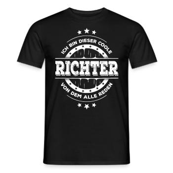Richter Kollegen Geburtstag Jurastudium Geschenk - Männer T-Shirt - Schwarz - Vorne - AI Model Male 178 light (178cm)