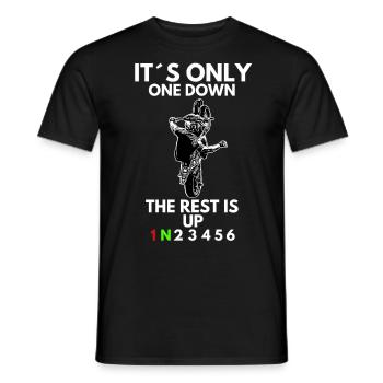 Supermoto / Supermotard / Supermoto Wheelie Biker - T-shirt homme - noir - Devant - AI Model Male 178 light (178cm)