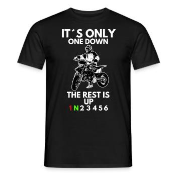 Supermoto / Supermotard / Supermoto Wheelie Biker - T-shirt homme - noir - Devant - AI Model Male 178 light (178cm)