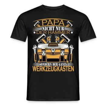Papa | Nicht nur der Hammer sondern | Handwerker - Männer T-Shirt - Schwarz - Vorne - AI Model Male 178 light (178cm)