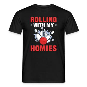 Rouler avec mes homies Bowling Bowling - T-shirt homme - noir - Devant - AI Model Male 178 light (178cm)