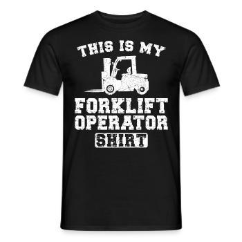 Certified Forklift Truck Operator - Männer T-Shirt - Schwarz - Vorne - AI Model Male 178 light (178cm)