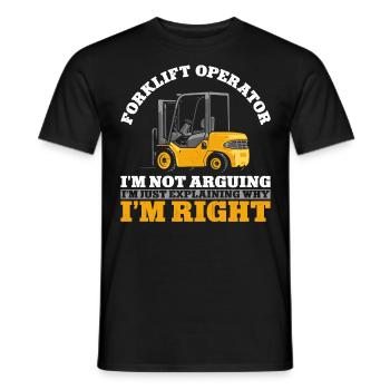 Certified Forklift Truck Operator - Men's T-Shirt - black - Front - AI Model Male 178 light (178cm)