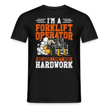 Certified Forklift Truck Operator - Men's T-Shirt - black - Front - AI Model Male 178 light (178cm)