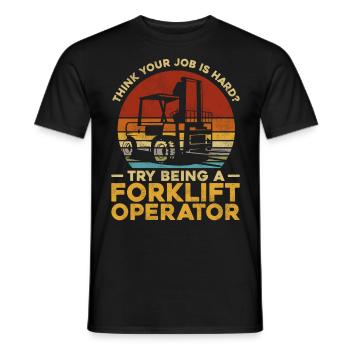 Certified Forklift Truck Operator - Männer T-Shirt - Schwarz - Vorne - AI Model Male 178 light (178cm)
