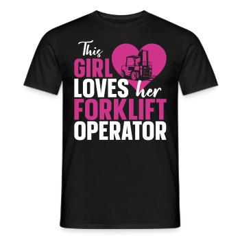 Certified Forklift Truck Operator - Männer T-Shirt - Schwarz - Vorne - AI Model Male 178 light (178cm)