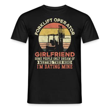 Certified Forklift Truck Operator - Men's T-Shirt - black - Front - AI Model Male 178 light (178cm)