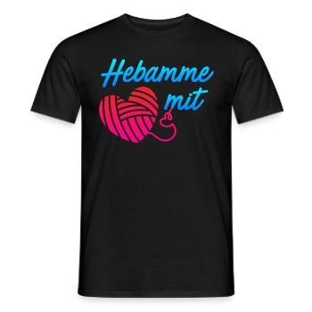 Ich bin eine Hebamme mit Herz Hebamme - Männer T-Shirt - Schwarz - Vorne - AI Model Male 178 light (178cm)