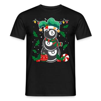 8-Ball Billard Spieler Billiard - Männer T-Shirt - Schwarz - Vorne - AI Model Male 178 light (178cm)
