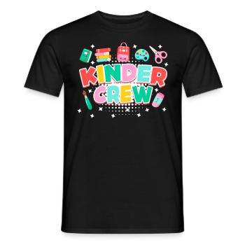 Les enfants équipent mon groupe à la maternelle - T-shirt homme - noir - Devant - AI Model Male 178 light (178cm)